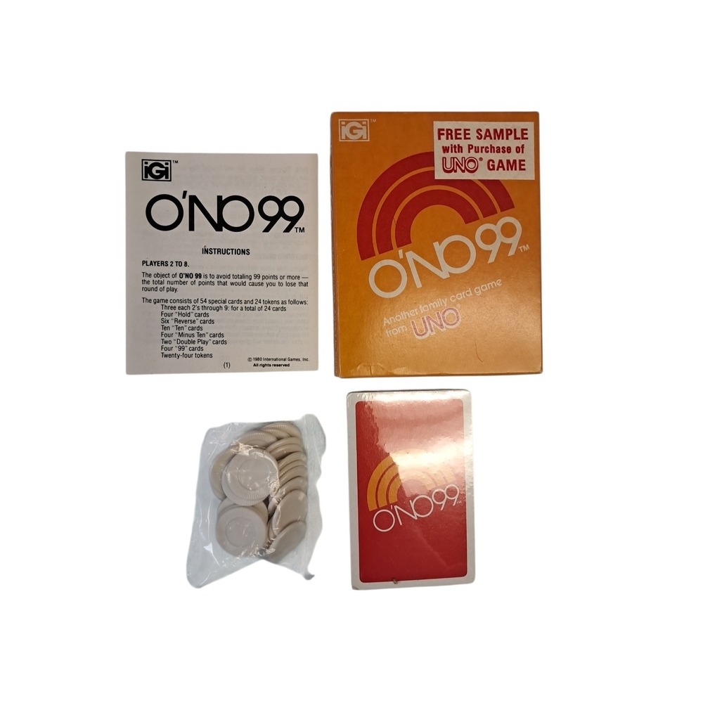 1980 UNO Complete Sealed Cards/Tokens/Directions Set In Original Box Vintage